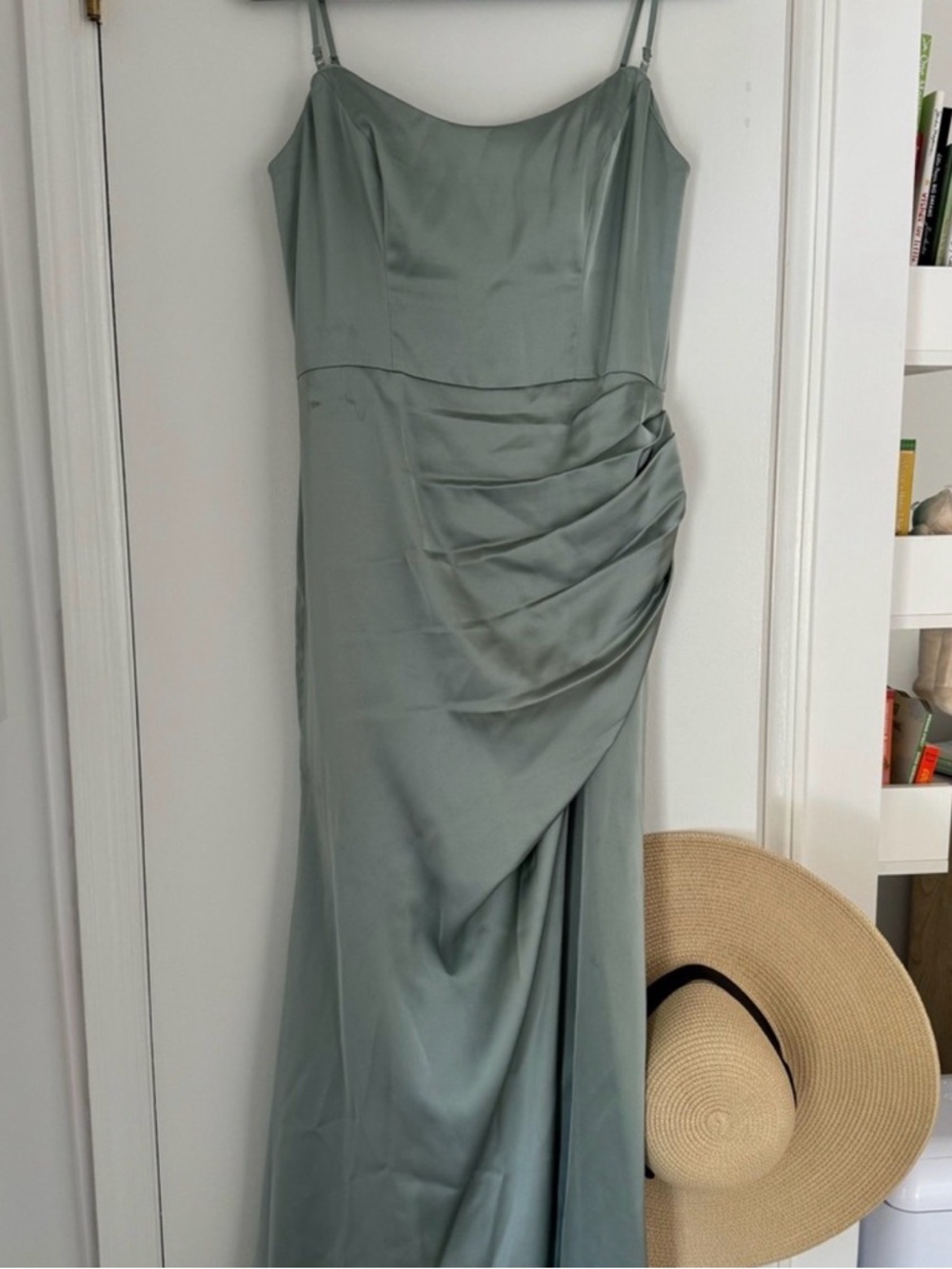Birdy Grey Matte Satin Anne Dress - Sage Green
